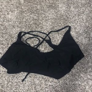 target black bralette style swim top